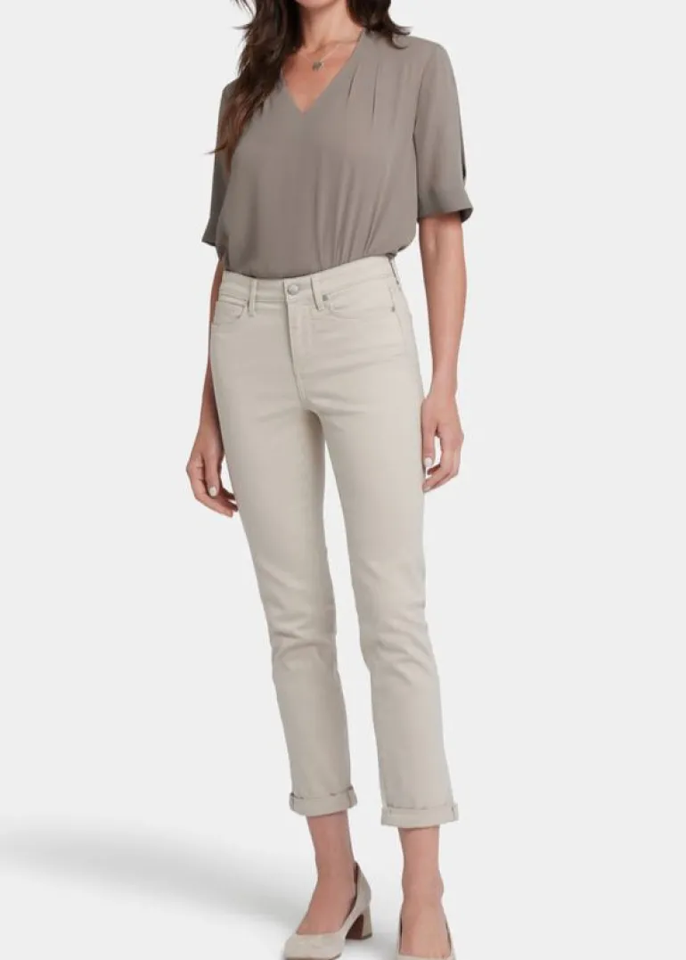 NYDJ - Sheri Slim Ankle Jeans With Roll Cuffs - Feather - SALE