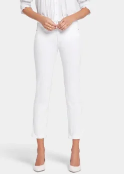 NYDJ - Sheri Slim Ankle Jeans With Roll Cuffs - Optic White