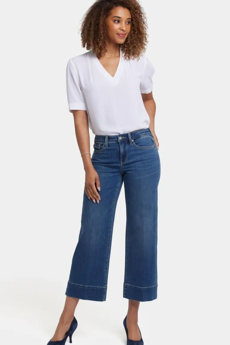 NYDJ - Teresa Wide Leg Ankle Jeans With 3" Hem - Valencia Surf - SALE