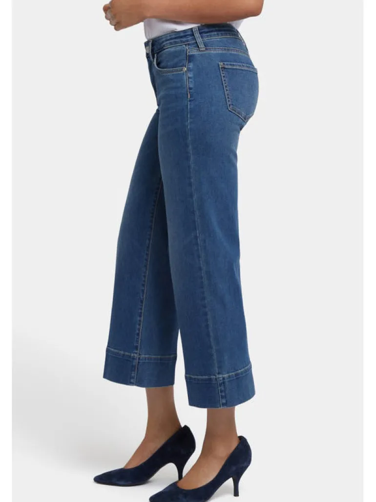 NYDJ - Teresa Wide Leg Ankle Jeans With 3" Hem - Valencia Surf - SALE