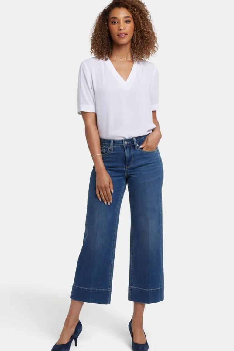 NYDJ - Teresa Wide Leg Ankle Jeans With 3" Hem - Valencia Surf - SALE