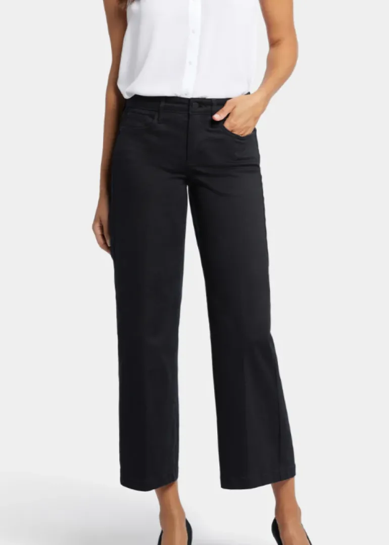 NYDJ - Teresa Wide Leg Ankle Jeans - Black