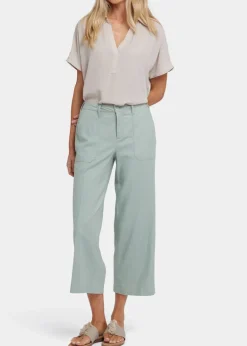 NYDJ - Wide Leg Cargo Capri Pants - Tomatillo - SALE