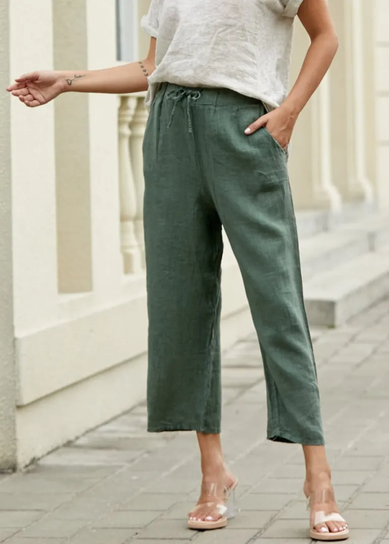 Orange - Anita's Relaxed Linen Pant