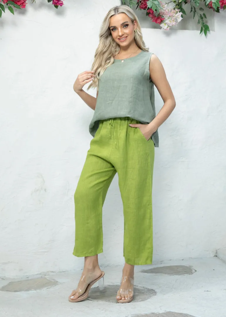 Orange - Anita's Relaxed Linen Pant