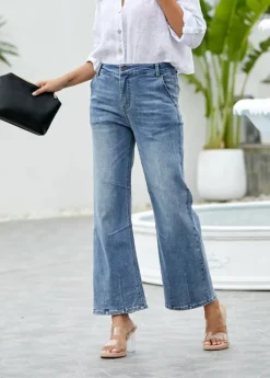 Orange - Balloon Denim Pants