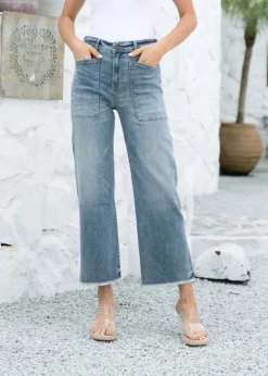 Orange - Bamboo Denim Pants