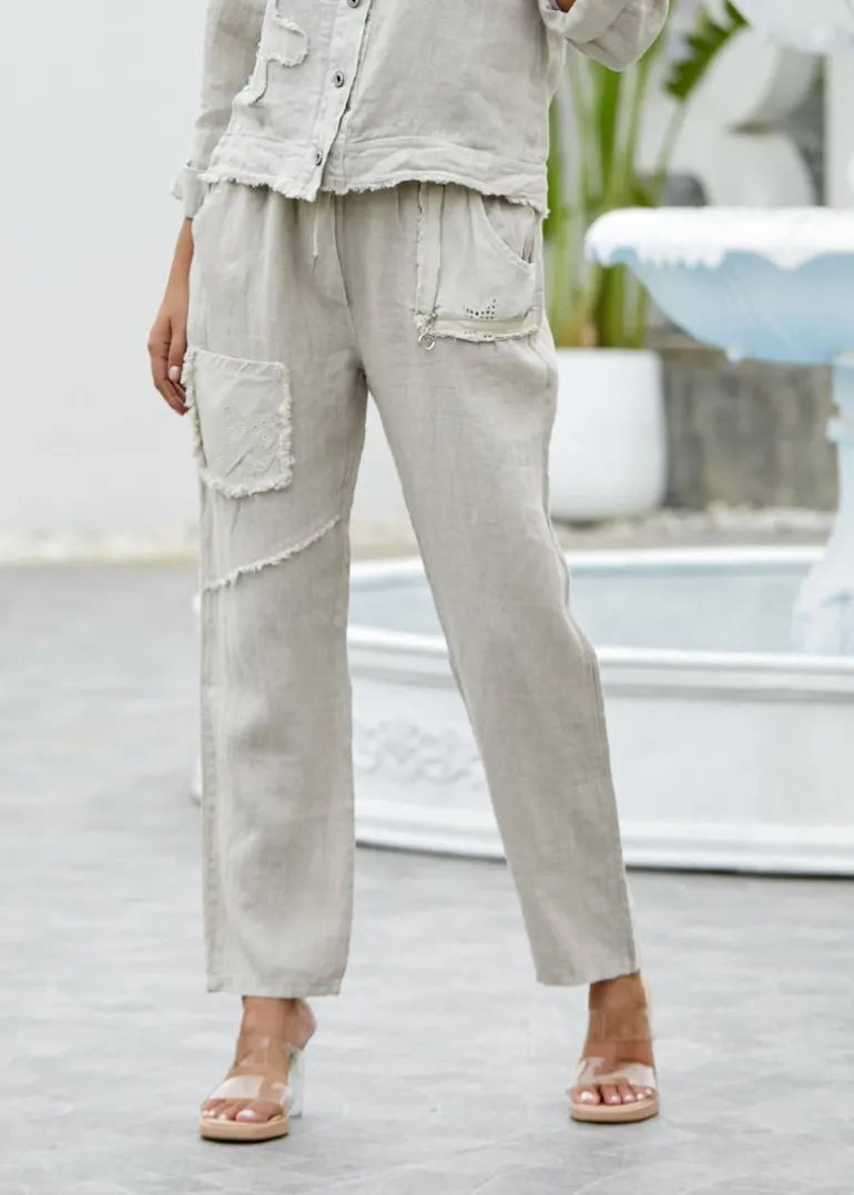 Orange - Elettra's Linen Pant