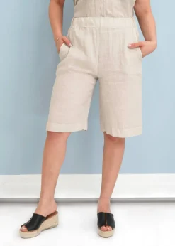Orange - Shawn's Linen Shorts
