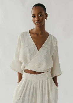 Pokoloko - Crinkle Ballon Sleeve Top
