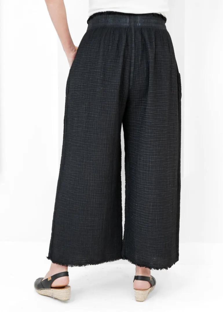 Pokoloko - Crinkle Drawstring Palazzo Pant - PLUS