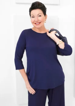 Pure - Bamboo Bateau Neck 3/4 Sleeve Top
