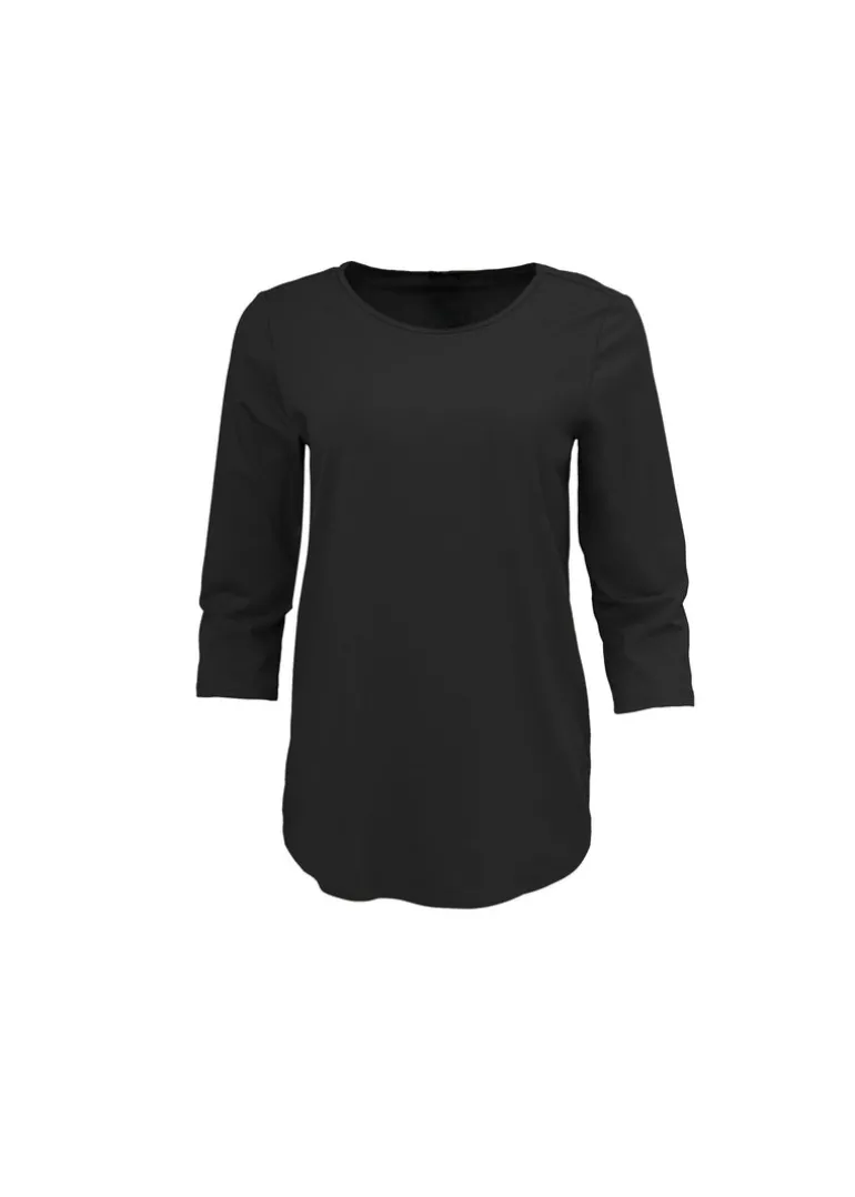 Pure - Bamboo Bateau Neck 3/4 Sleeve Top