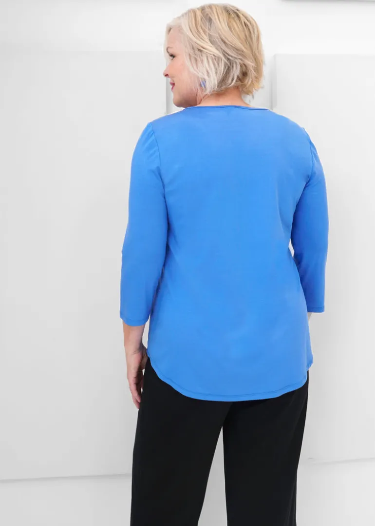 Pure - Bamboo Bateau Neck 3/4 Sleeve Top