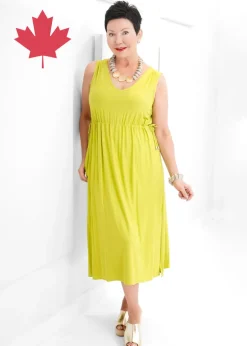 Pure - V-neck Drawstring Dress - SALE