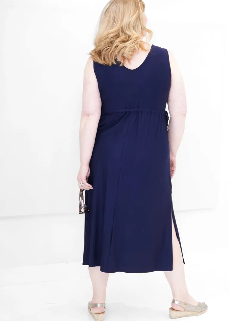 Pure - V-neck Drawstring Dress - SALE