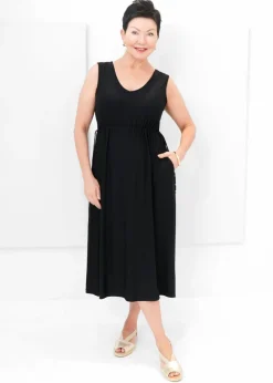 Pure - V-neck Drawstring Dress - SALE