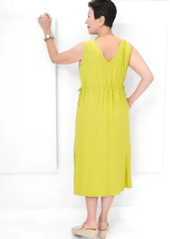 Pure - V-neck Drawstring Dress - SALE