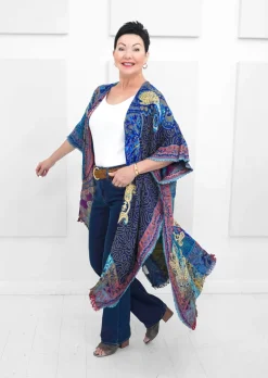 Rapti - Embroidered Long Ruana