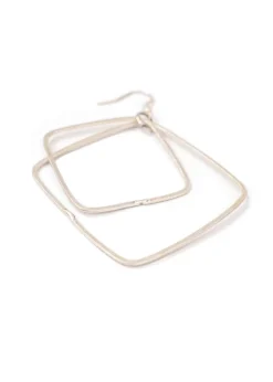 Seraglio - Modern Double Square Drop Earrings