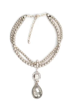 Seraglio - Radiant Crystal Drop Choker Necklace