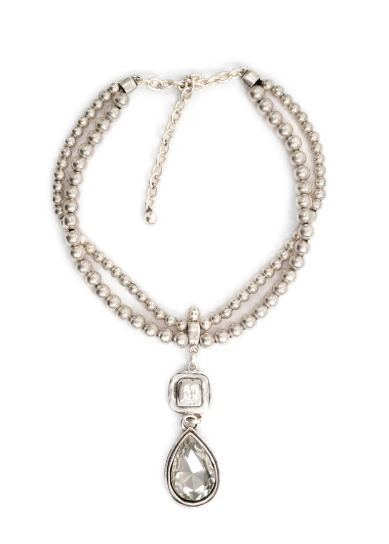 Seraglio - Radiant Crystal Drop Choker Necklace