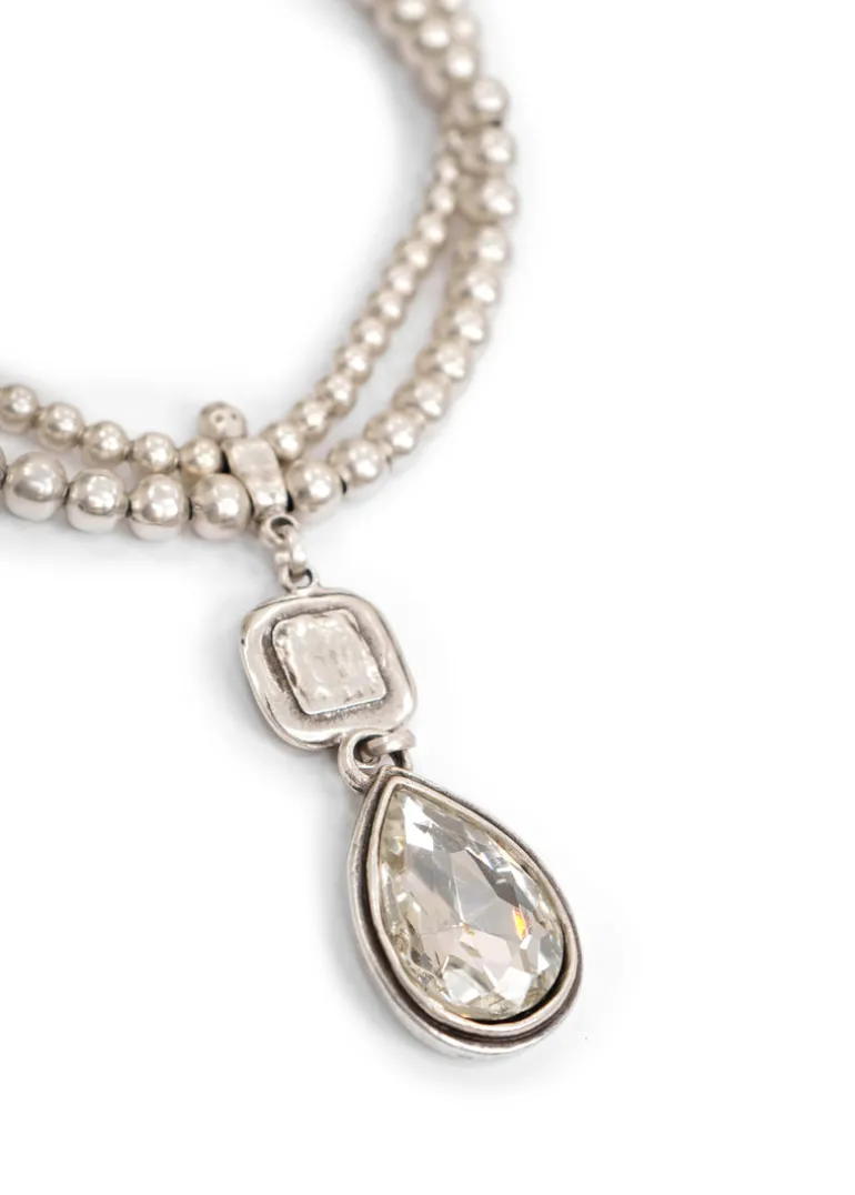Seraglio - Radiant Crystal Drop Choker Necklace