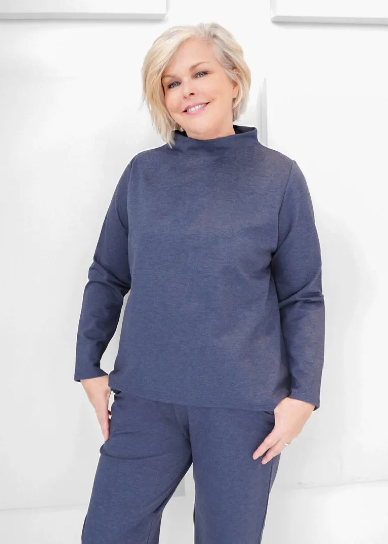 Shepherd's - Ponte Motion Mock Neck Top