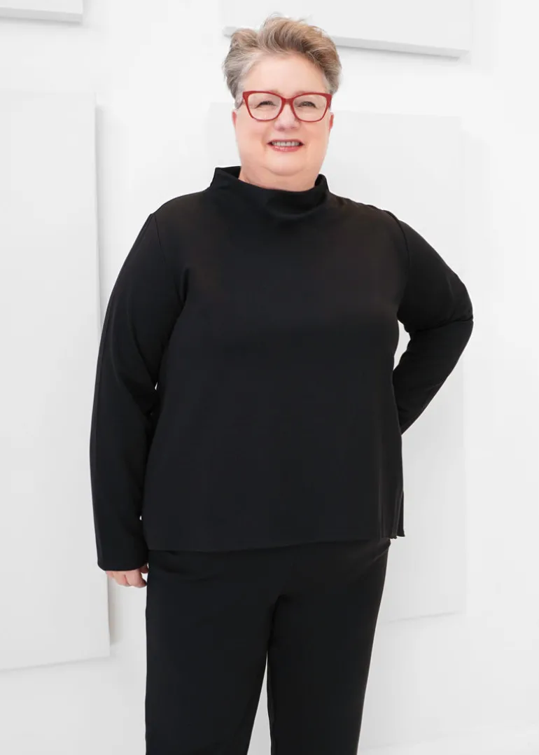 Shepherd's - Ponte Motion Mock Neck Top