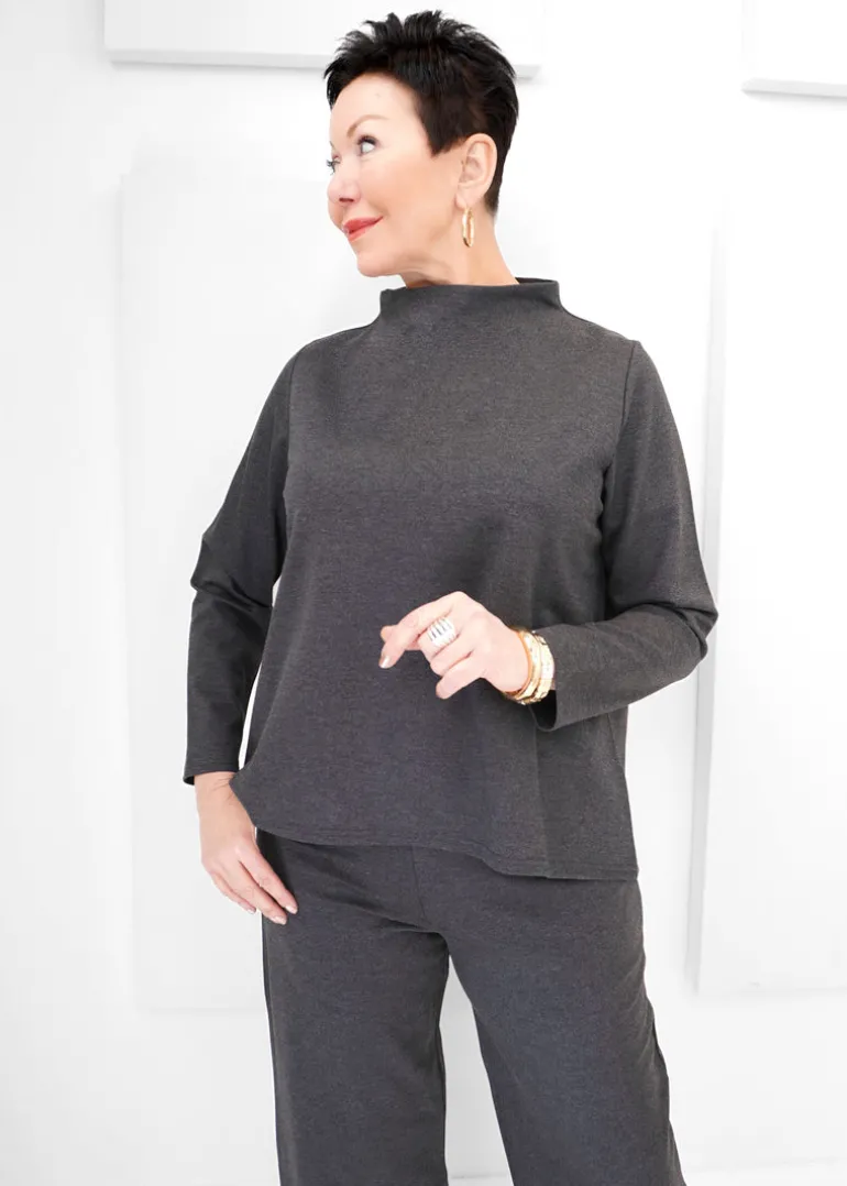 Shepherd's - Ponte Motion Mock Neck Top