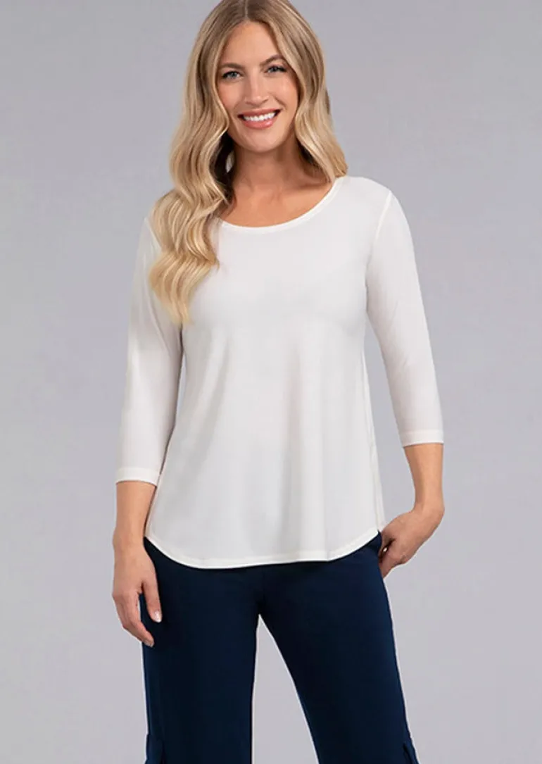 Sympli - 3/4 Sleeve Go To Classic Tee - Basic Colors