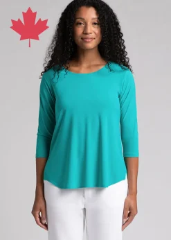 Sympli - 3/4 Sleeve Go To Classic Tee - Seasonal Colors - SALE