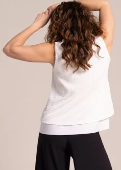 Sympli - Sleeveless Double Layer Shell Tank