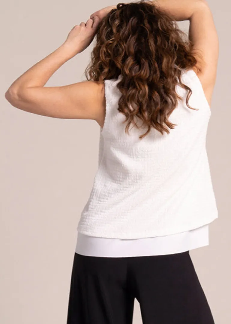 Sympli - Sleeveless Double Layer Shell Tank