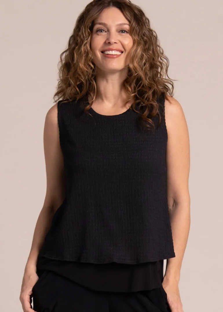 Sympli - Sleeveless Double Layer Shell Tank