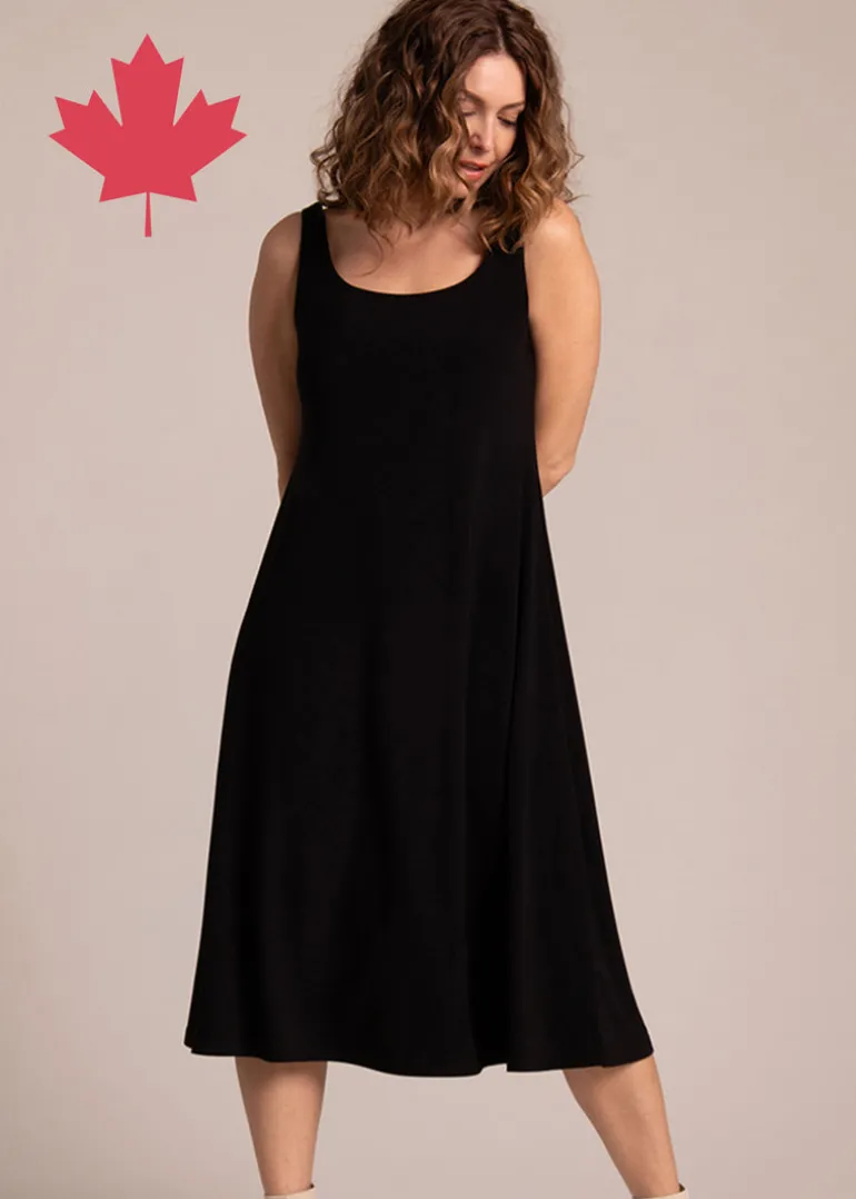 Sympli - Square Neck Fit and Flare Dress