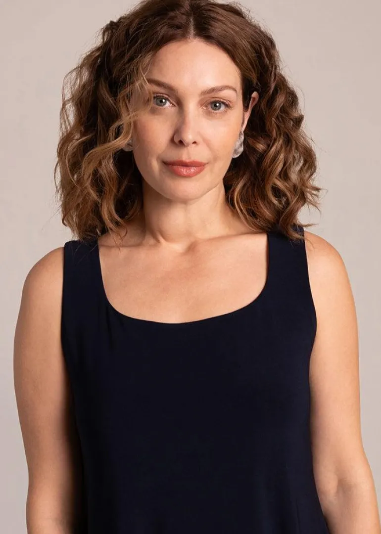 Sympli - Square Neck Fit and Flare Dress