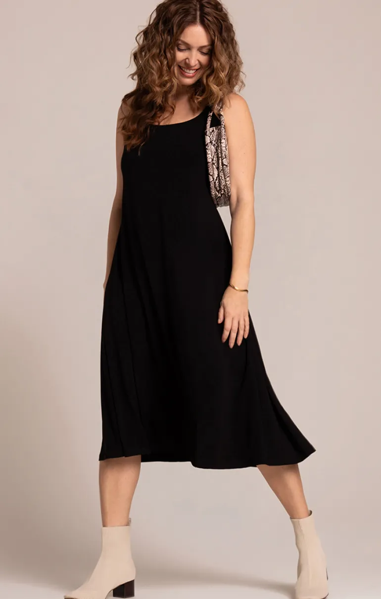 Sympli - Square Neck Fit and Flare Dress