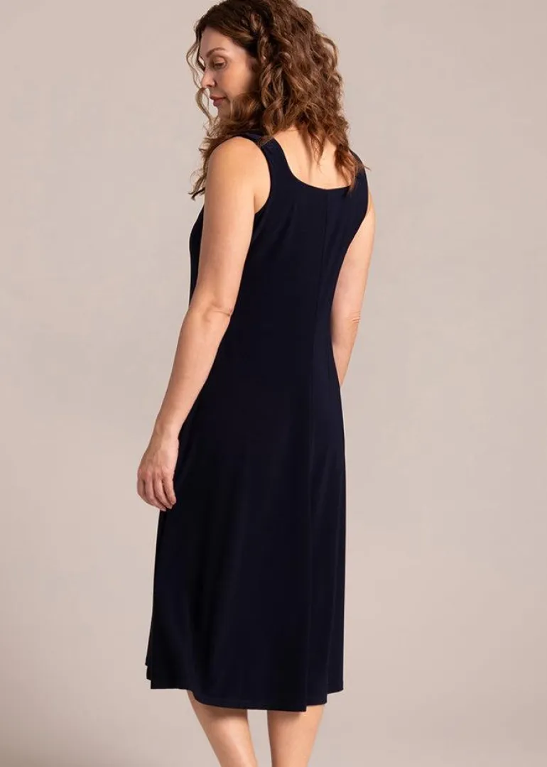 Sympli - Square Neck Fit and Flare Dress