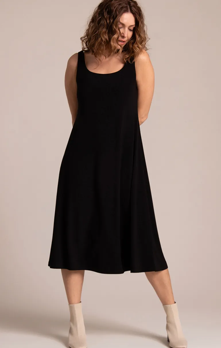 Sympli - Square Neck Fit and Flare Dress