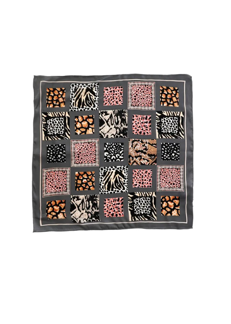 Tom & Eva - Animal Print Patchwork Silk Neckerchief