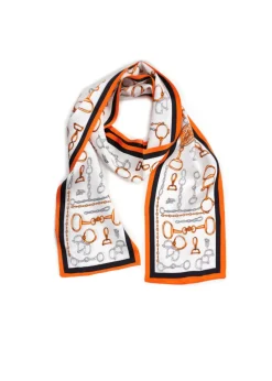 Tom & Eva - Orange Border Tie Scarf