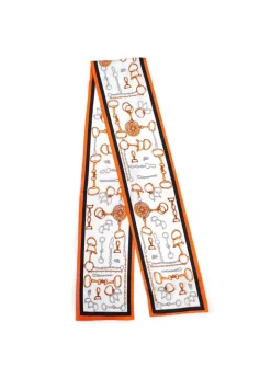 Tom & Eva - Orange Border Tie Scarf