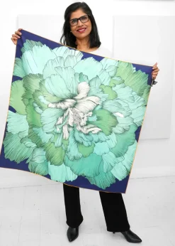 Tom & Eva - Reversible Floral Silk Scarf