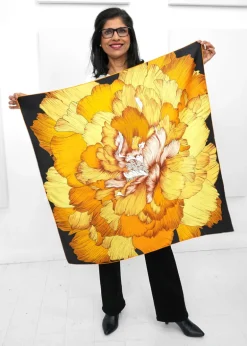 Tom & Eva - Reversible Floral Silk Scarf