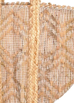 Venus - Diamond Weave Natural Jute Tote Bag