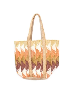 Venus - Orange Mix Jute Tote Bag