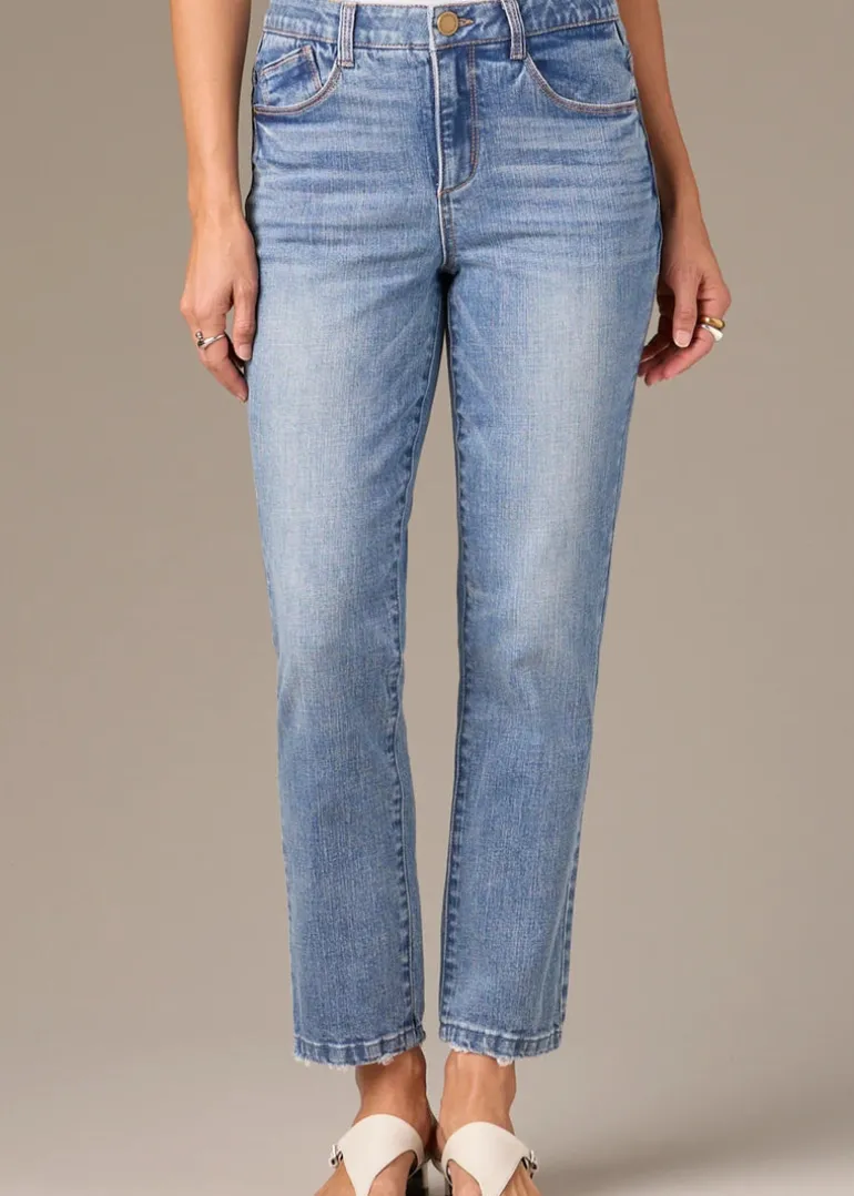 Wit & Wisdom - Logan High Rise Vintage Skinny Jeans with Distressed Hem