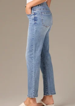 Wit & Wisdom - Logan High Rise Vintage Skinny Jeans with Distressed Hem