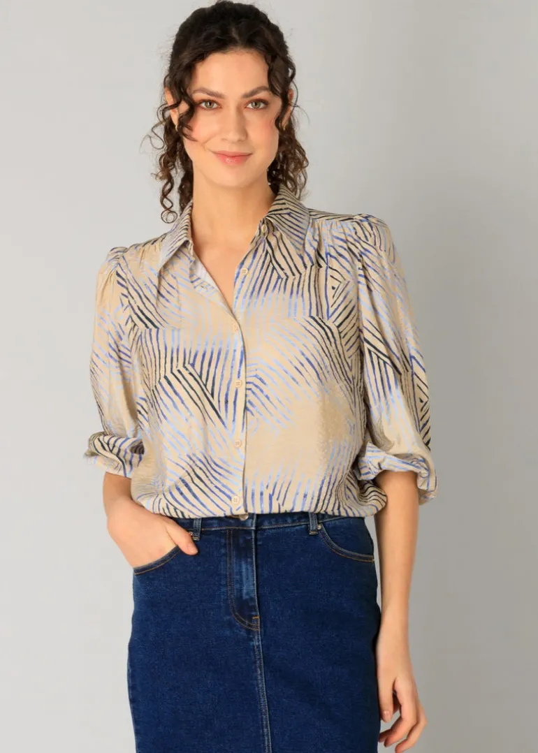 Yest - Ragin 3/4 Sleeve Printed Blouse - SALE